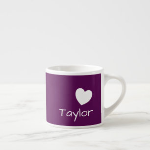 Tasse Expresso Plum Perfection - Espresso Cup Avec Un Coeur