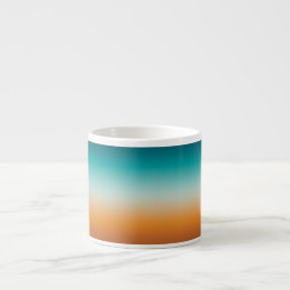 Tasse Expresso Plutôt Ombre Sunny Orange & Turquoise Blue Gradien