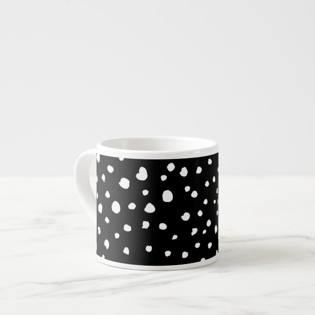 Tasse Expresso Points dalmatiens, Zones dalmatiennes, Noir et Bla (Devant gauche)