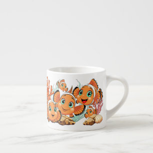 Tasse Expresso Poisson clown Dessin animé mignon Famille Sous l'e