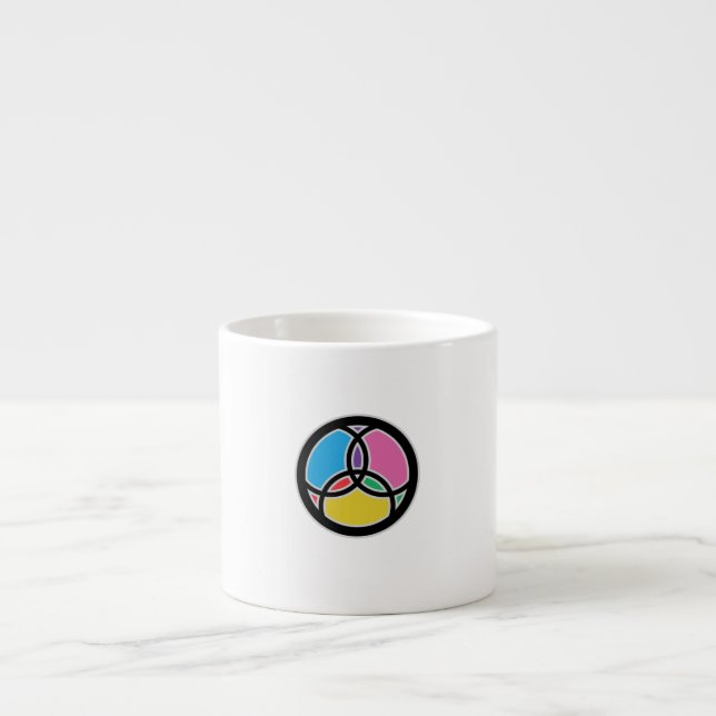 Tasse Expresso Poisson de Jésus Trinité Vitrail (Devant)