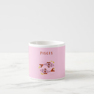 Tasse Expresso Poissons roses, zodiaque, impression signe du zodi