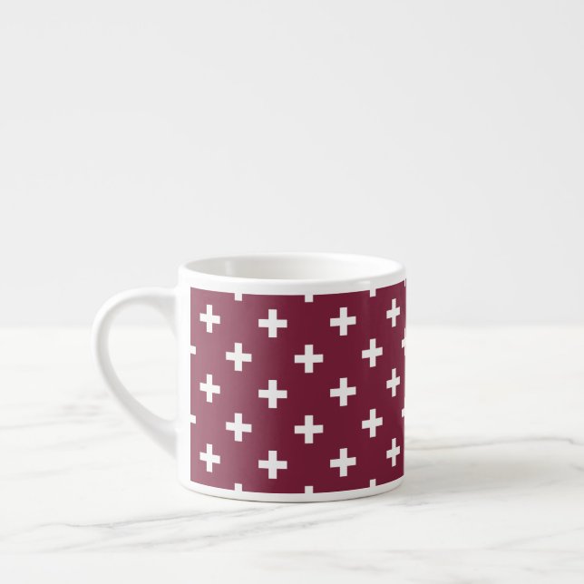 Tasse Expresso Polka blanche croise sur mûrier (Gauche)