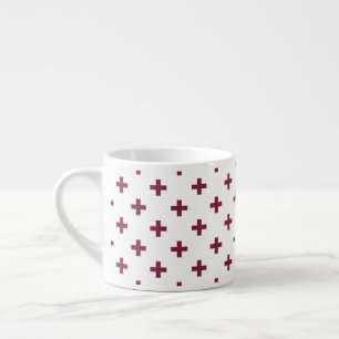 Tasse Expresso Polka de mûre croise sur blanc