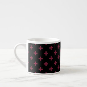 Tasse Expresso Polka de mûre croise sur le noir