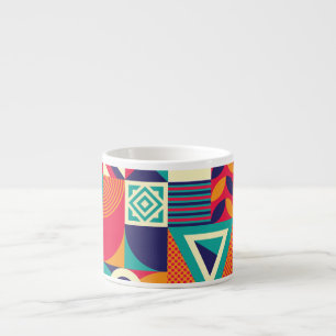 Tasse Expresso Pop formes géométriques abstraites, motif transpar
