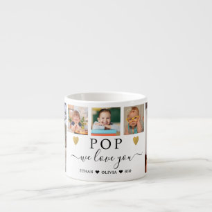 Tasse Expresso POP We Love You Grandkids 5 Photo Collage