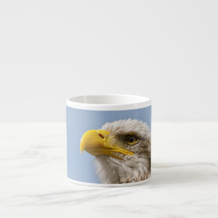 Tasse Expresso Portrait d'aigle à tête blanche Art animalier