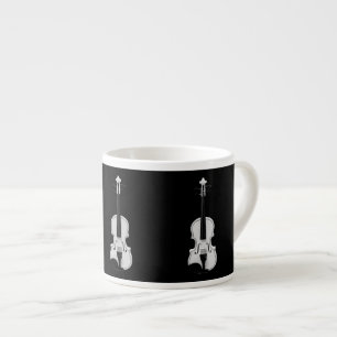 Tasse Expresso Portrait de violon - Photographie noir et blanc