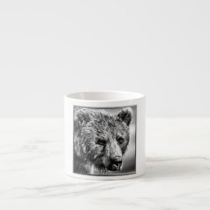 Tasse Expresso Portrait d'ours grizzli