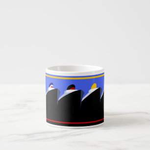 Tasse Expresso Poster Art Déco des paquebots de croisière vintage
