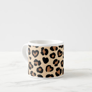 Tasse Expresso Poster de animal, Léopard Brown, Spots de guépard,