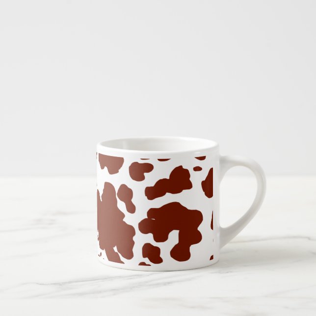 Tasse Expresso Pots Brown de vache modernes Imprimer (Droite)