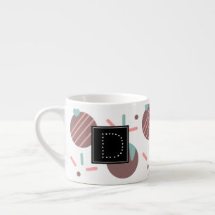 Tasse Expresso Poudres de cakepop en forme de coeur à motif monog