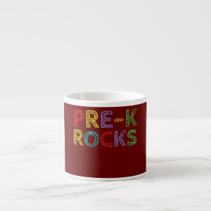 Tasse Expresso Premier jour de pré-maternelle prêt à rock profess