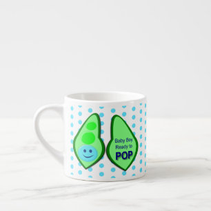 Tasse Expresso Prêt pour la pop Baby Boy Pea Blue