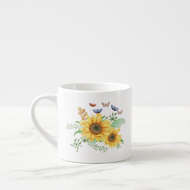 Tasse Expresso printemps de tournesol (Gauche)