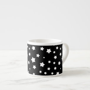 Tasse Expresso Profil sous convention astérisque noir et blanc