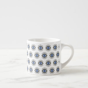 Tasse Expresso Protection des yeux mal, oeil bleu grec, troisièm