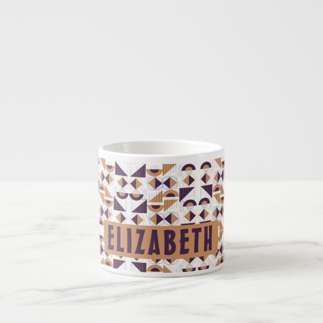 Tasse Expresso Purple and gold Aesthetic abstract (Devant)