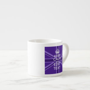 Tasse Expresso Purple Elegance Gardez Le Calme Votre Texte Union