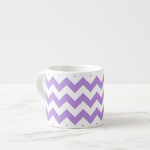Tasse Expresso Purple Zigzag, Purple Chevron, Motif géométrique