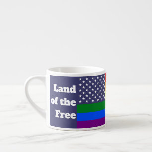 Tasse Expresso Rainbow LGBTQ American Pride Diversité Drapeau