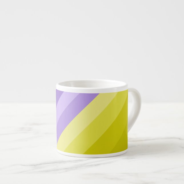Tasse Expresso Rayé, brillant, arc-en-ciel (Devant droit)