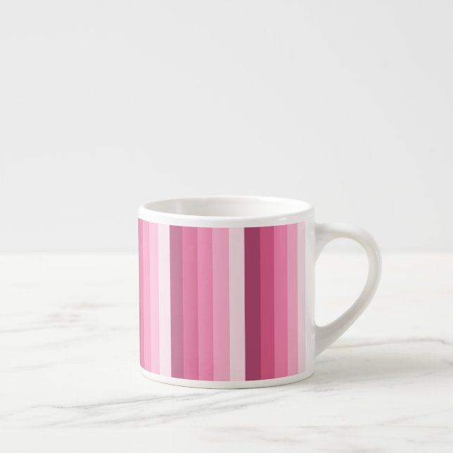 Tasse Expresso Rayures d'ombre rose (Droite)