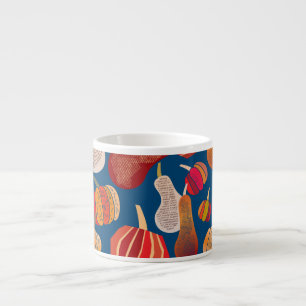 Tasse Expresso Récolte d'action de grâces : Art Vintage Citrouill