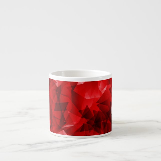 Tasse Expresso Red Abstract Geometric Design-51083 (Devant)