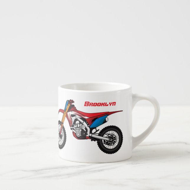 Tasse Expresso Red dirt bike motorcycle (Droite)
