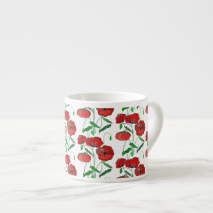 Tasse Expresso Red Poppy Art -