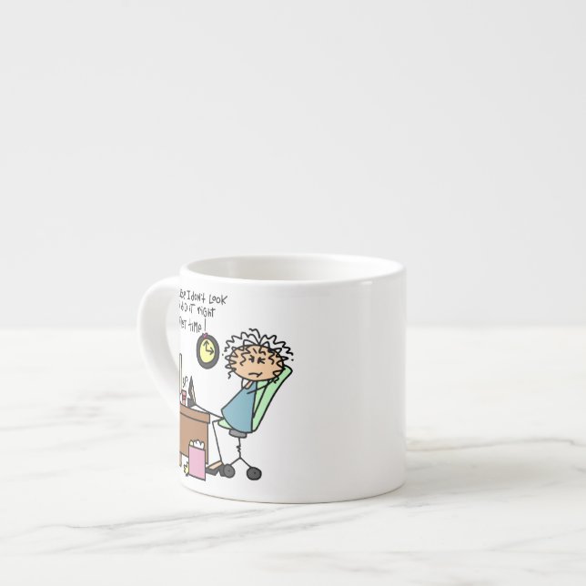 Tasse Expresso Redressez la première fois l'humour (Devant gauche)