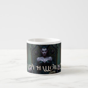 Tasse Expresso Reine Démon Trônant à la Lumière des Chandelles