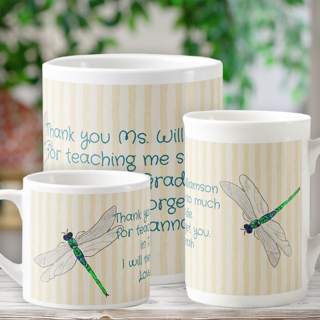 Tasse Expresso Remerciements Enseignant Message De L'Élève (Créateur téléchargé)