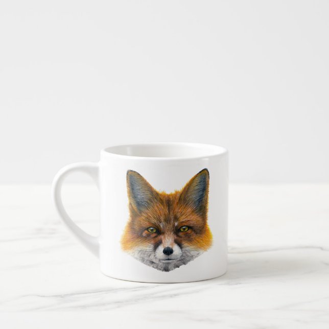 Tasse Expresso Renard - Peinture en acrylique (Gauche)