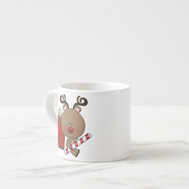 Tasse Expresso Renne de Rudy avec du cacao (Devant gauche)