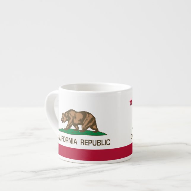 Tasse Expresso République de Californie (Drapeau de l'État) (Devant gauche)