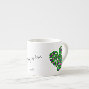 Tasse Expresso Ressort en Tulipes amoureuses (rose, violet, blanc