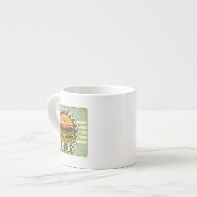 Tasse Expresso Rétro couverture pour le menu d'aliments de (Devant gauche)