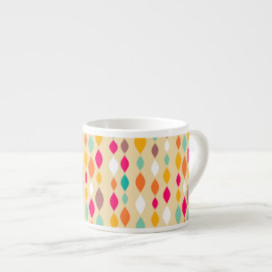 Tasse Expresso Rétro motif d'abrégé sur style