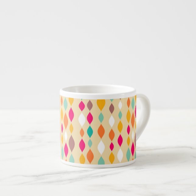 Tasse Expresso Rétro motif d'abrégé sur style (Devant droit)