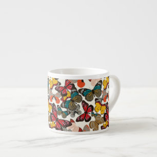 Tasse Expresso Rétro motif floral 2