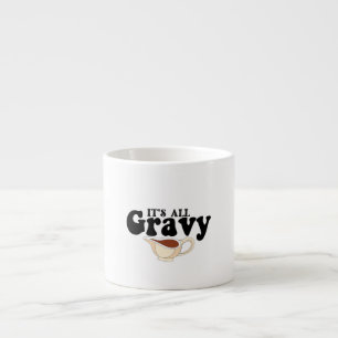Tasse Expresso Rétro Son Bébé Tout Gravy Chute Vintage Thanksgivi