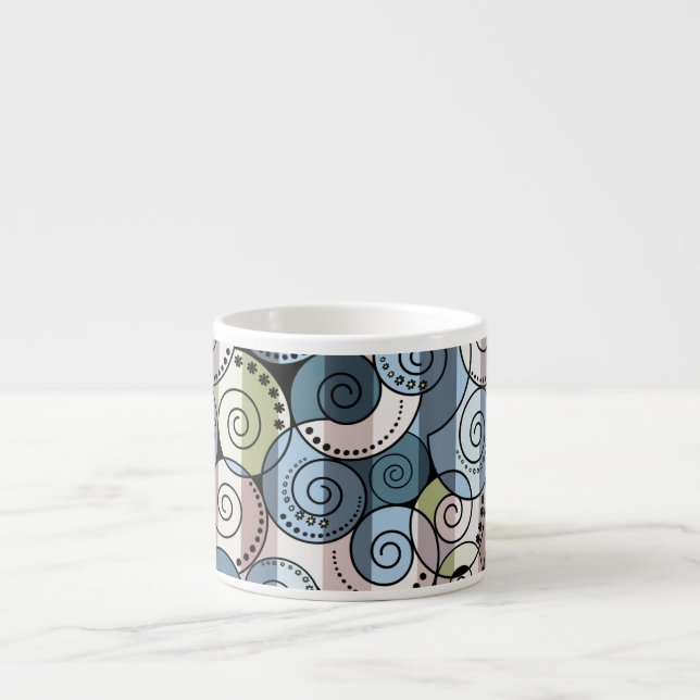 Tasse Expresso Rétro, spirale (Devant)