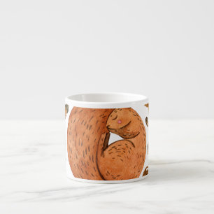 Tasse Expresso Rêves d'automne : Aquarelle écureuil paradis
