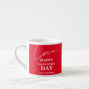 Tasse Expresso Romantic Elegant Typographie Valentines couple de