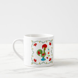 Tasse Expresso Rooster portugais de la chance en vert
