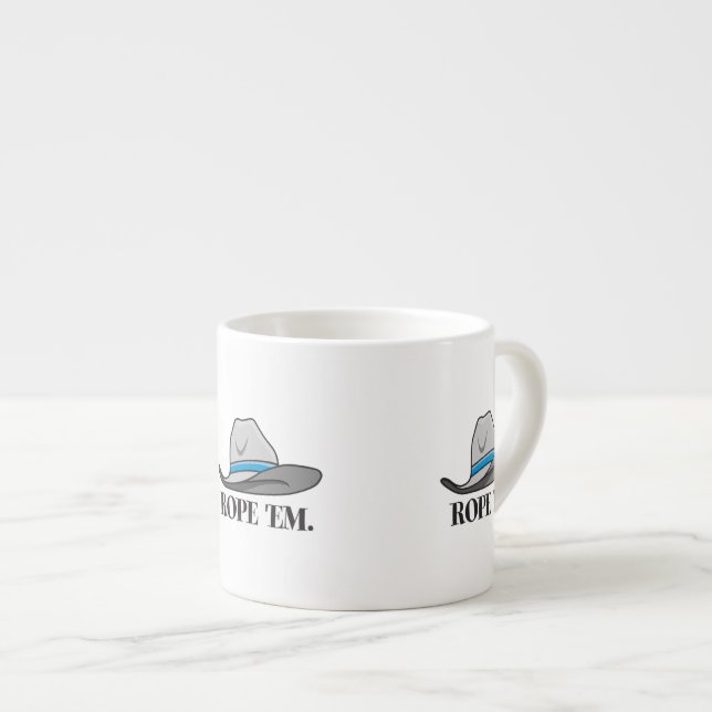 Tasse Expresso Rope 'Em Western Rodeo (Devant droit)